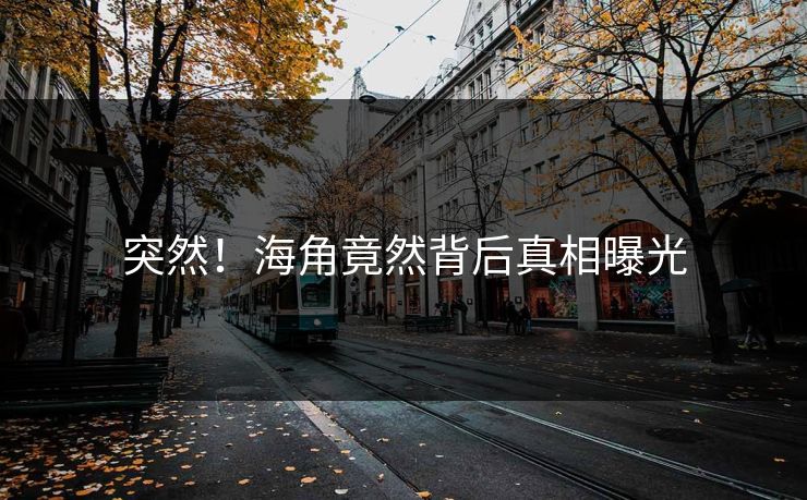突然！海角竟然背后真相曝光