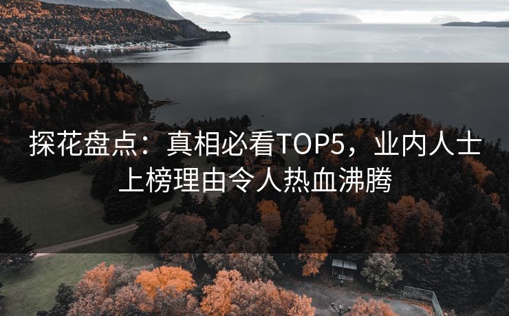 探花盘点：真相必看TOP5，业内人士上榜理由令人热血沸腾